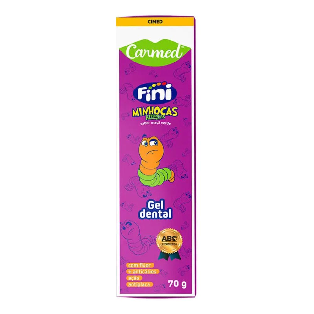 Carmed Fini Minhocas Gel Dental Infantil 70g