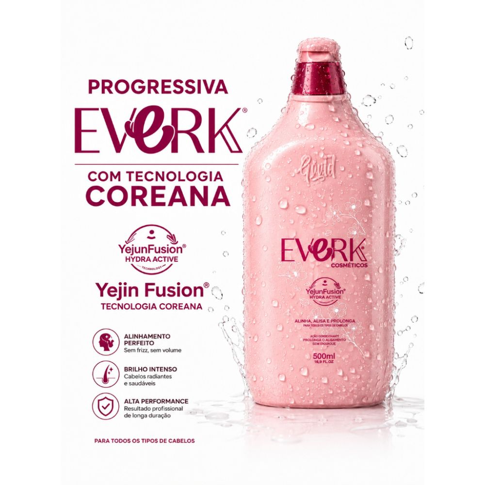 Everk Cosmetics Selagem Fusion Alinhamento Capilar 500ml