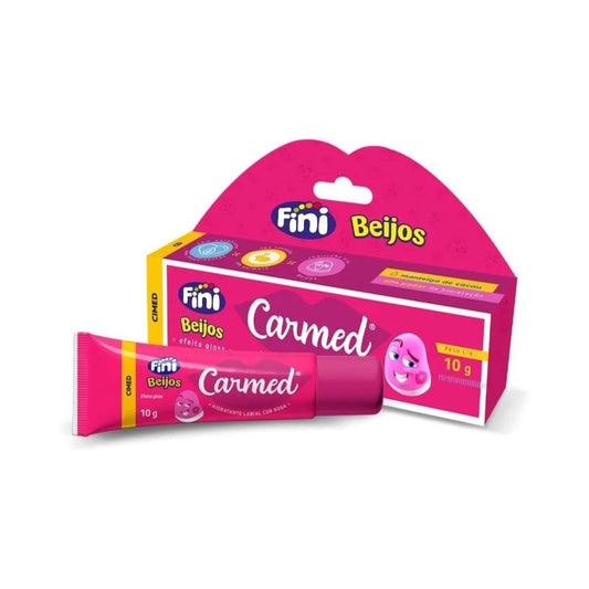Carmed Fini Beijos Hidratante Labial com Cor Rosa 10g