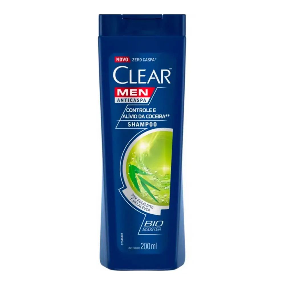 Clear Men Anticaspa Controle e Alívio da Coceira – Shampoo 200 ml