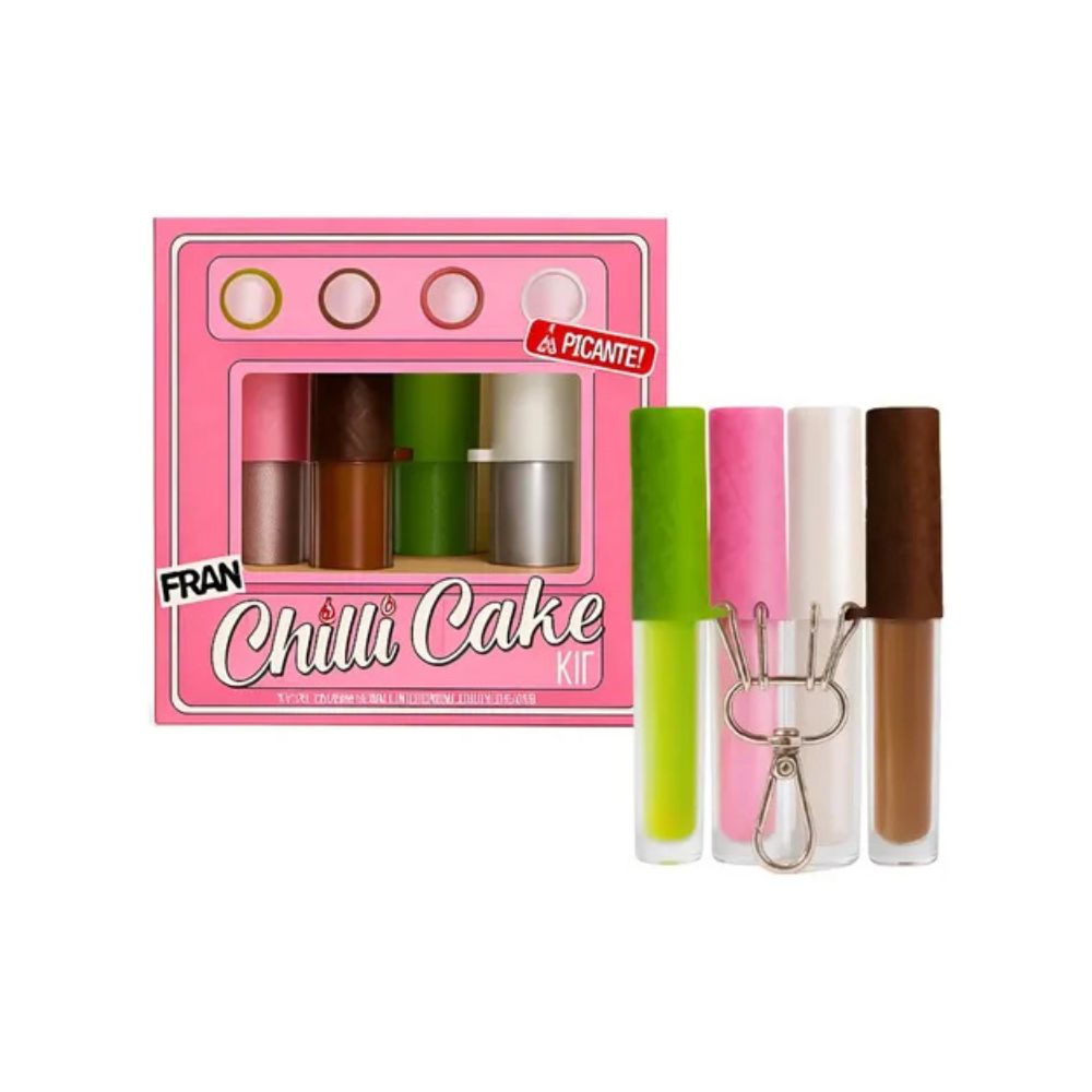 Fran Chilli Cake Kit Lip Gloss | Kit Gloss Labial Picante Efeito Volumão