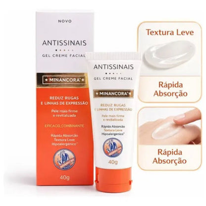 Gel Creme Facial Antissinais Minancora 40g