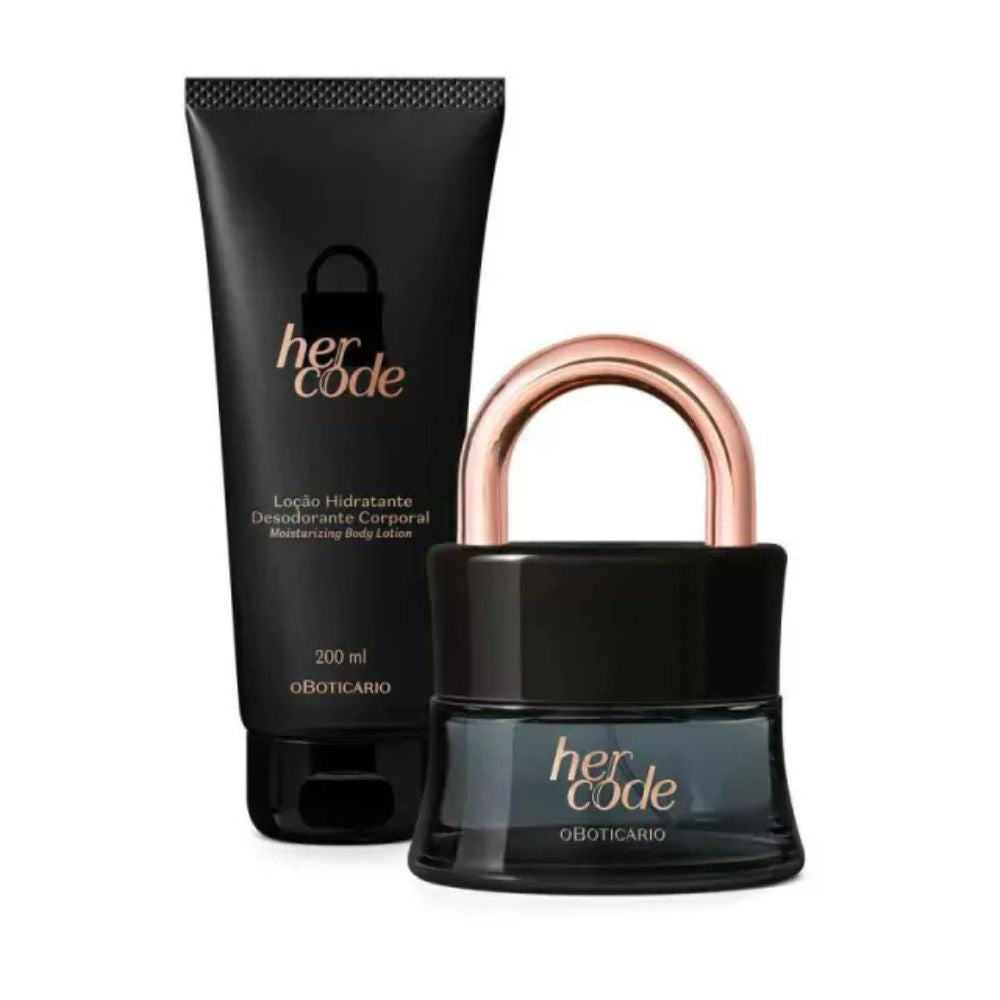 Kit Her Code O Boticário Eau de Parfum 50ml + Loção Hidratante Corporal
