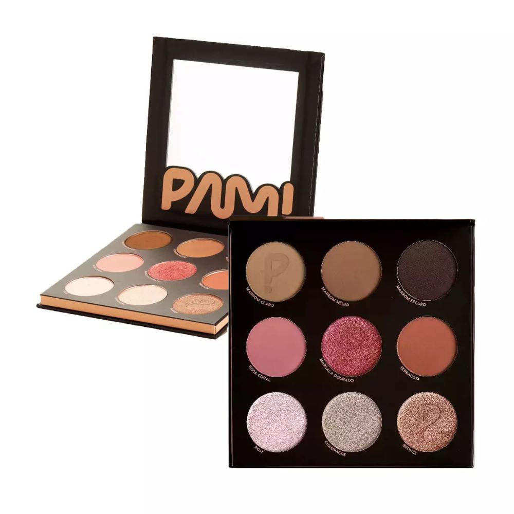 PALETA MULTIFUNCIONAL 9 CORES - CONTORNO + BLUSH + ILUMINADOR