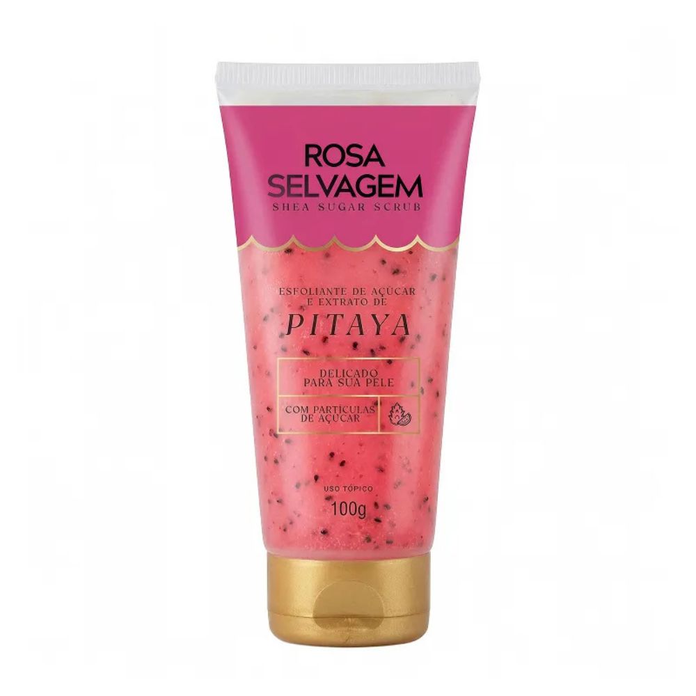 Rosa Selvagem Esfoliante de Açúcar e Extrato de Pitaya