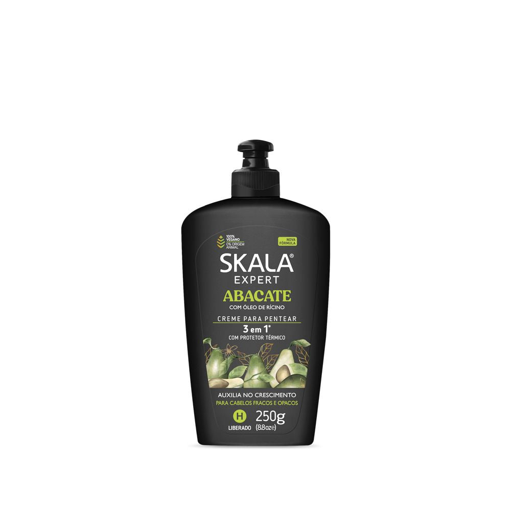 Skala Expert Abacate com Óleo de Rícino – Creme para Pentear 3 em 1 250g