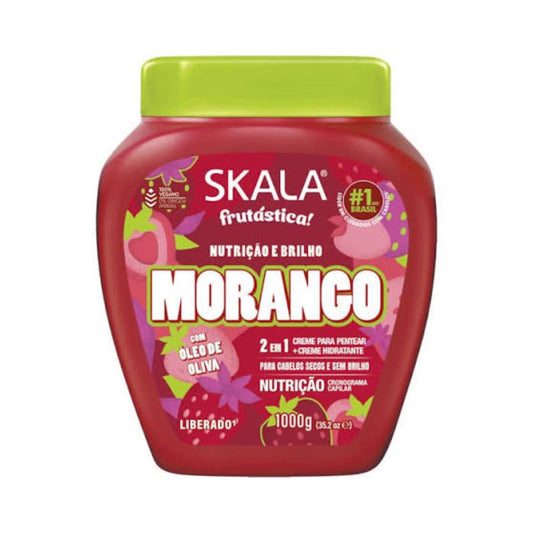 Skala Frutástica Morango 2 em 1 – Creme de Tratamento e Creme para Pentear 1000g