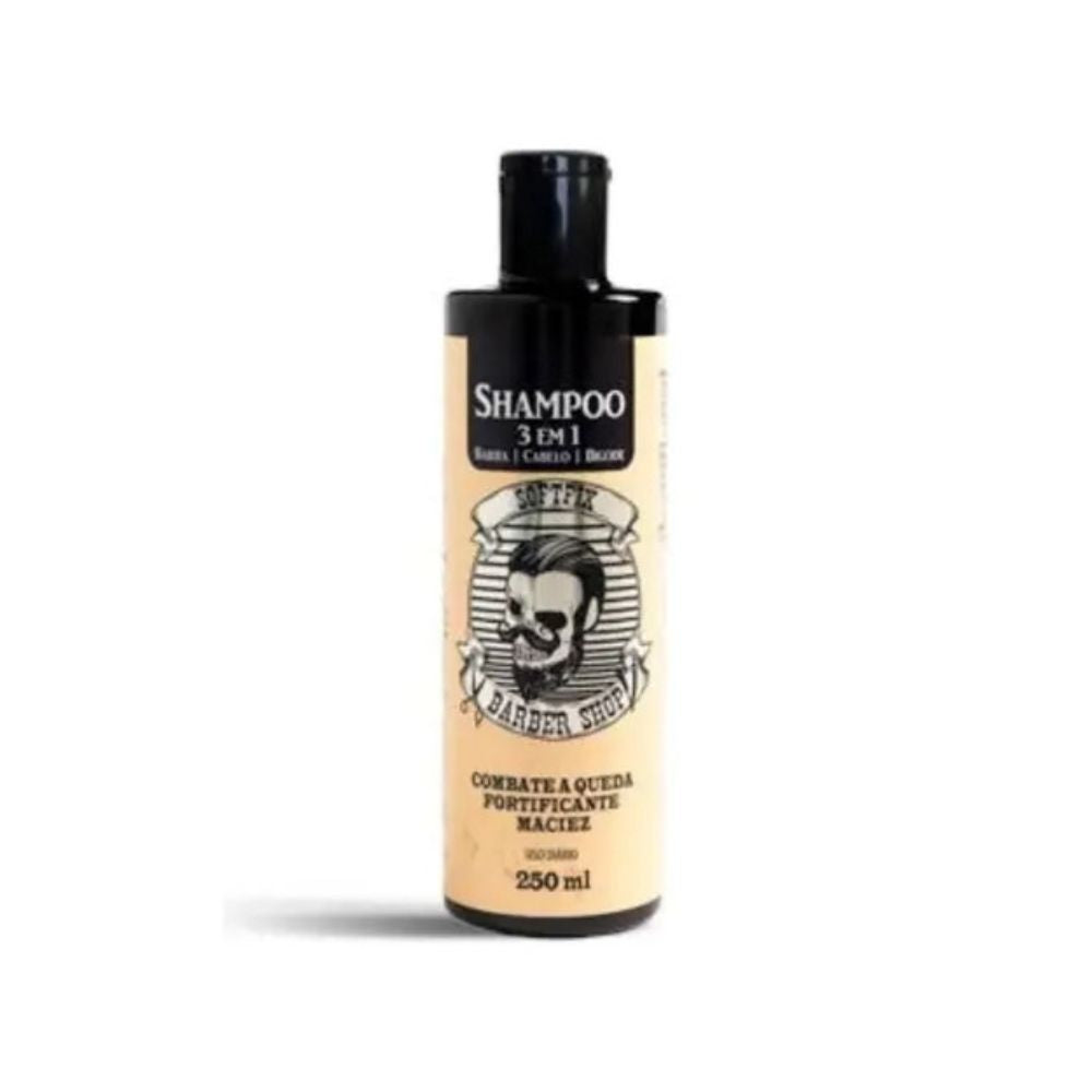 Softefix Barber Shop Shampoo 3 em 1 Combate à Queda 250ml