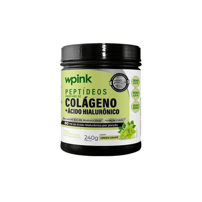 🍇 Wpink Peptídeos Bioativos de Colágeno + Ácido Hialurônico Green Grape