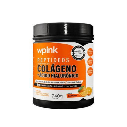 Wpink Peptídeos Bioativos de Colágeno + Ácido Hialurônico  Laranja